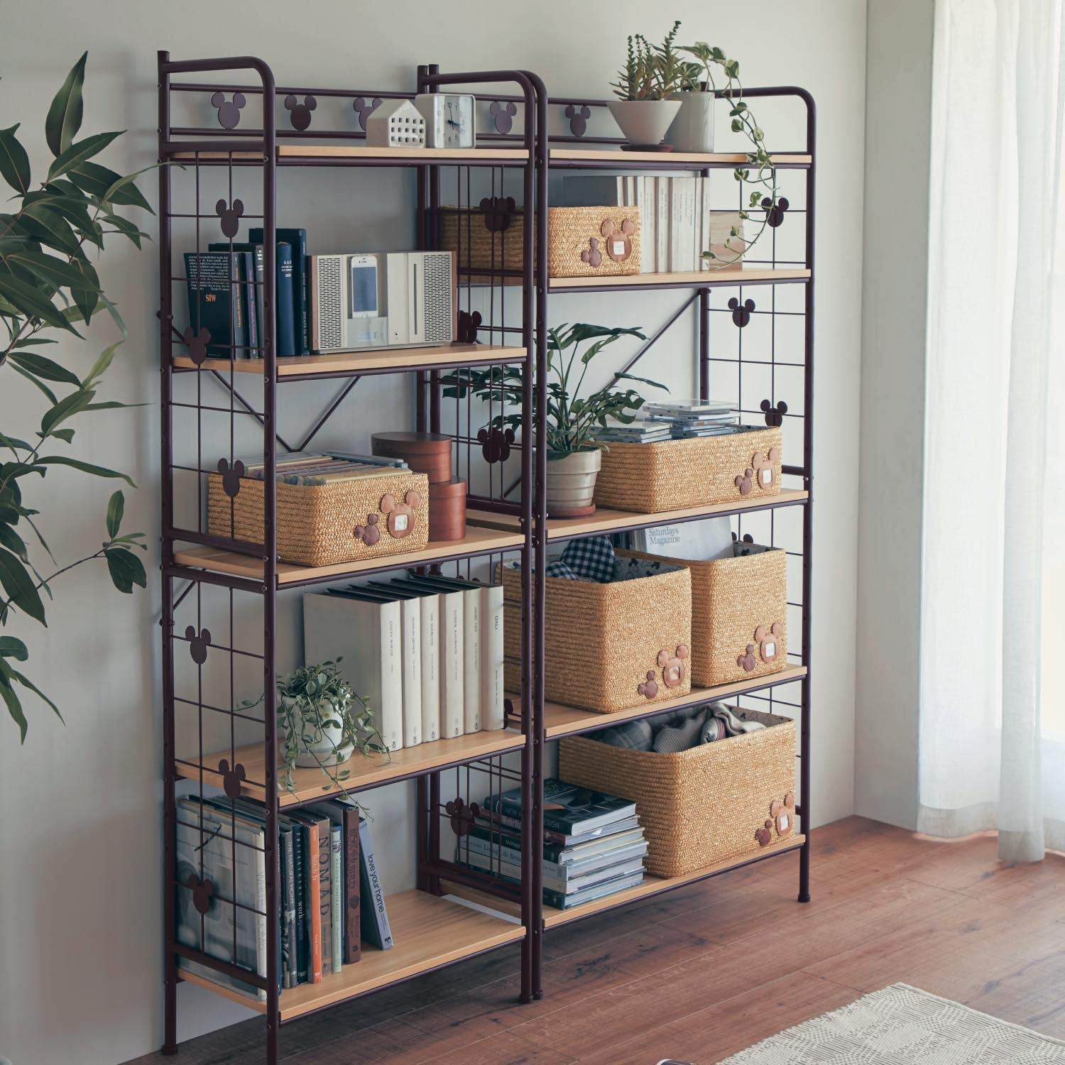 Amazon｜[ベルメゾン] ディズニー シェルフ アイアン オープンシェルフ