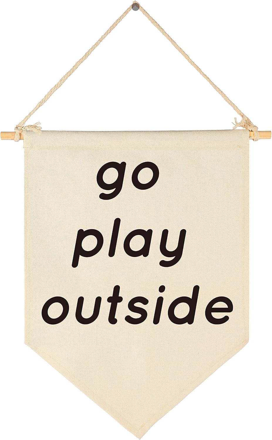 Where The Wild Ones Play-Canvas Hanging Pennant Flag Banner Wall Sign Decor for Nursery Baby Kids Girl Boy Teen Bedroom Playroom- Baby Gift Shower Flag-Birthday Christmas Gift