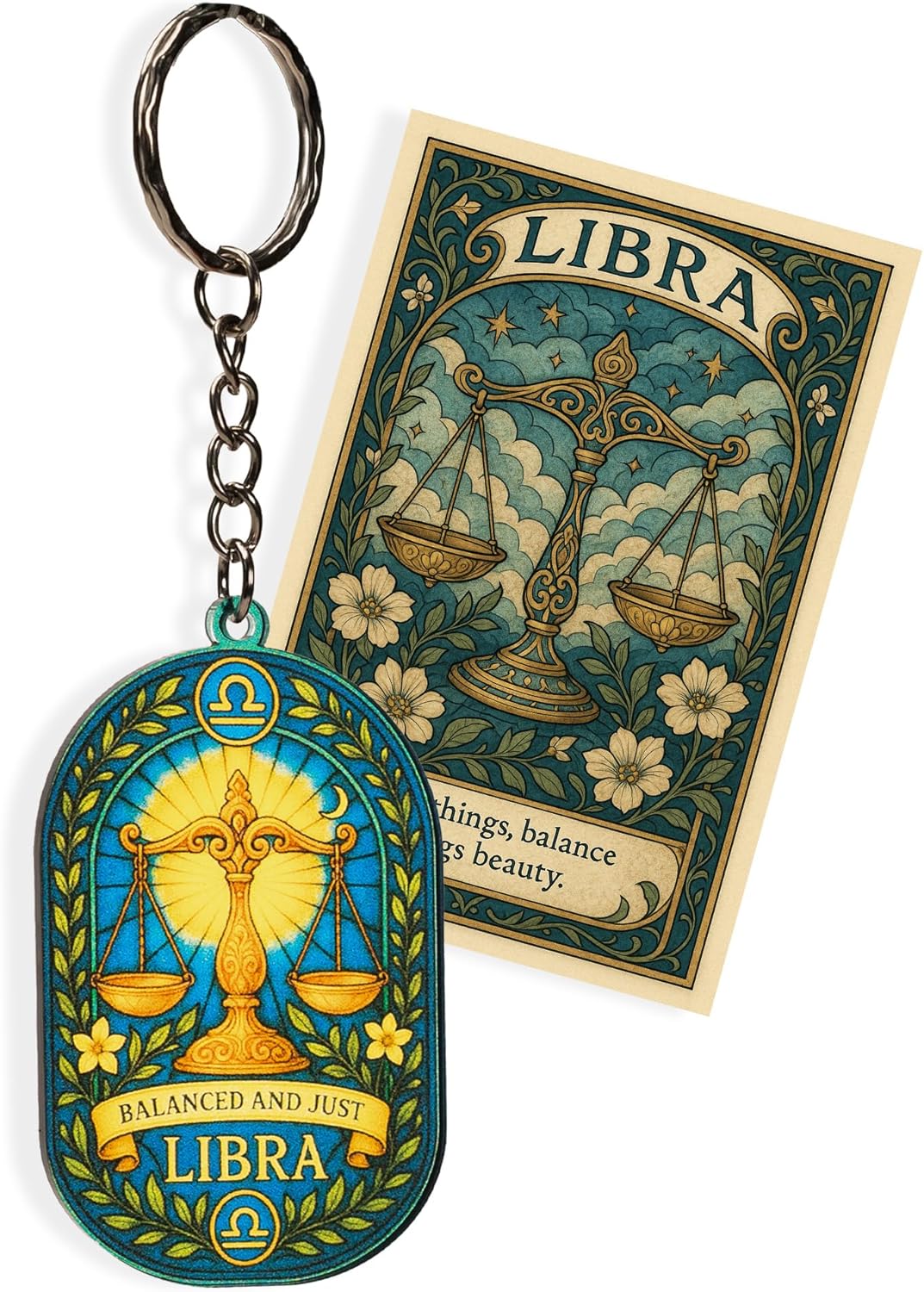 Libra Suncatcher Keychain | Light, Balance, and Everyday Beauty