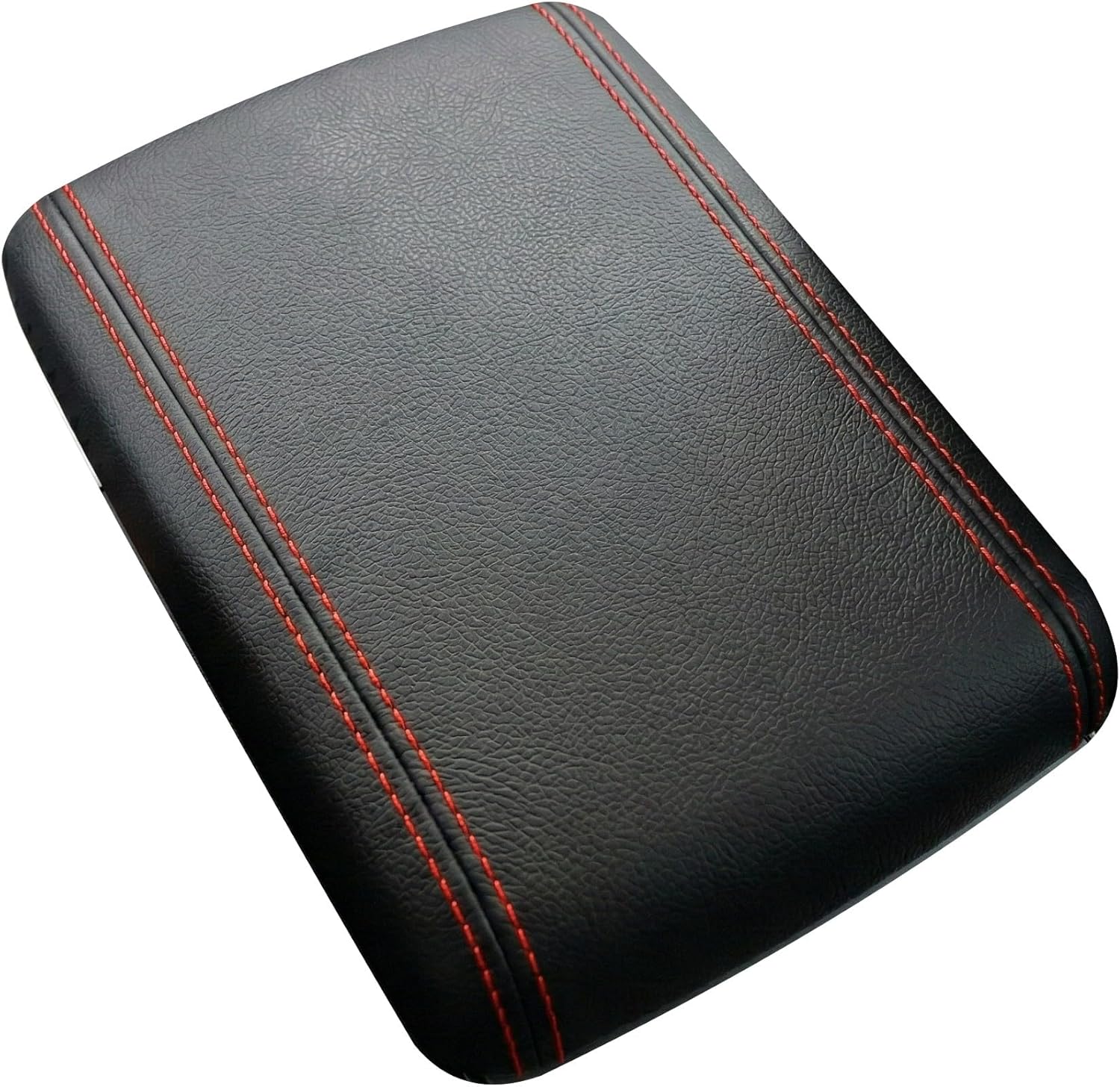 RedlineGoods armrest Cover Compatible with Toyota 4runner 2025-26. Tailor Made - not Universal. Genuine top-Grade Italian Black Leather with Red Thread