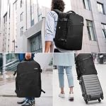 HOMIEE Sac à dos pour ordinateur portable de voyage, sac à dos de transport approuvé par vol 15,6" Sac à dos pour ordinateur portable, sac à dos antivol USB Port de recharge, sac à dos pour bagages unisexe, noir