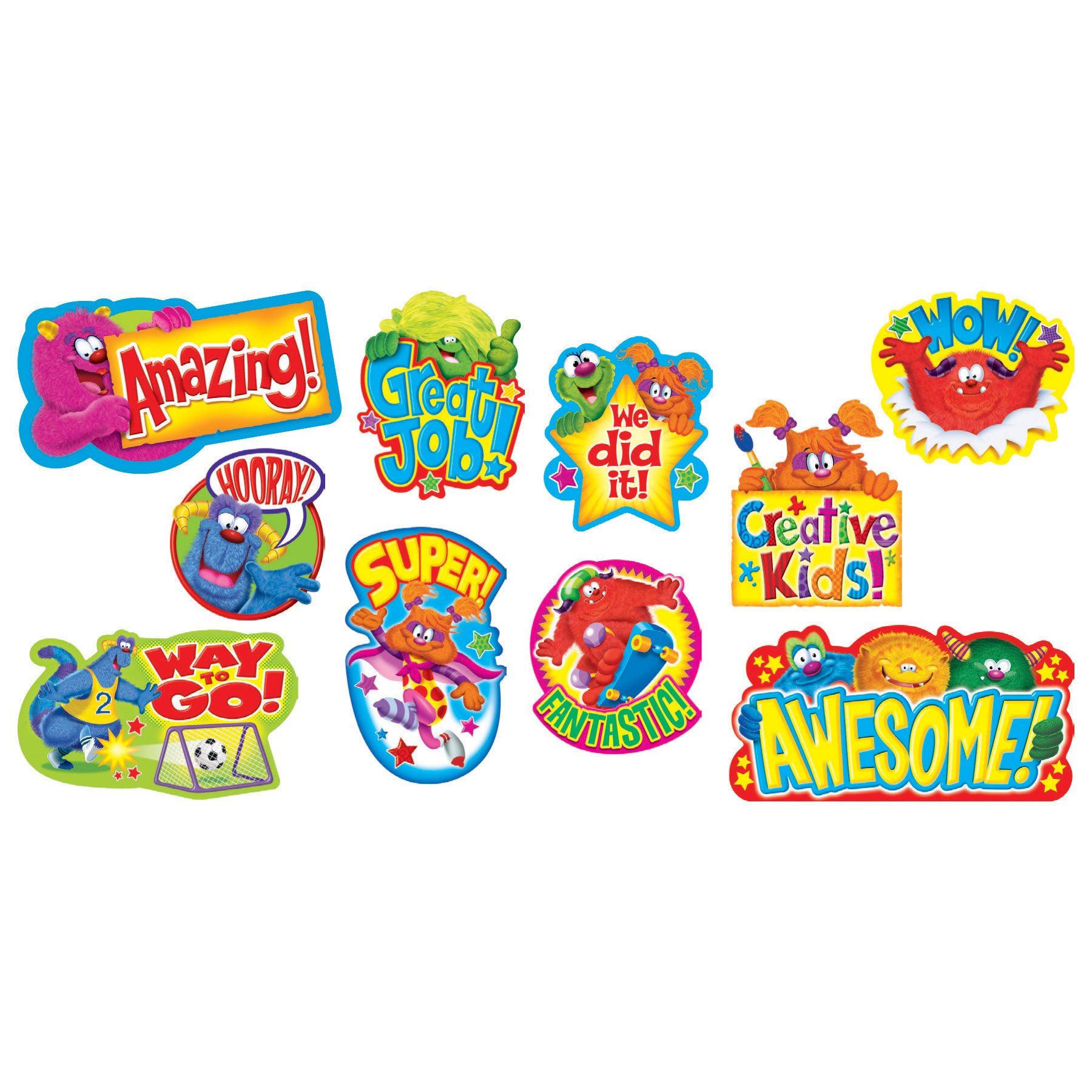 Trendenterprises, Inc. Furry Friends Wow Words Mini Bulletin Board Set, 1 pieces