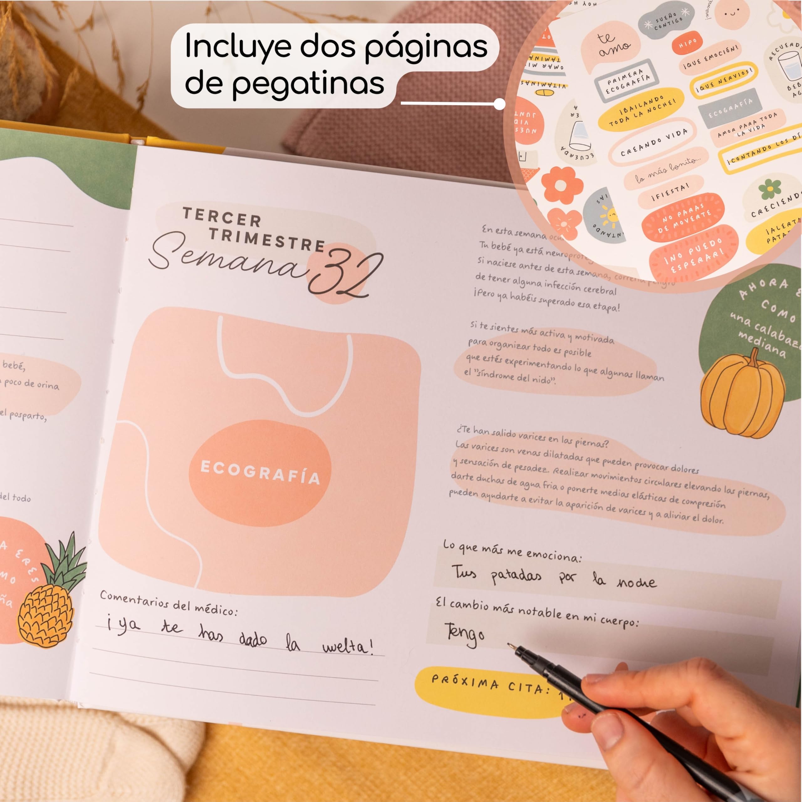 Diario e Albumm di gravidanza 9 mesi - Il mio diario di gravidanza, la nostra storia - regalo per future mamme - libro di gravidanza per salvare foto e ricordi - include pagine con adesivi
