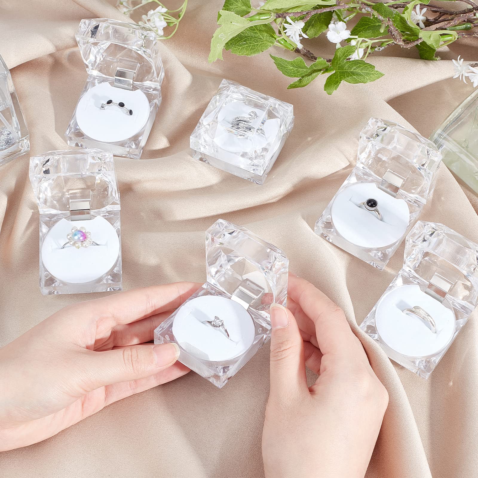 Pink Jewelry Book Box Packaging Ring Earring Necklace Gift Logo Custom Magnetic Jewelry Box Packaging Ring Luxury Jewelry Box