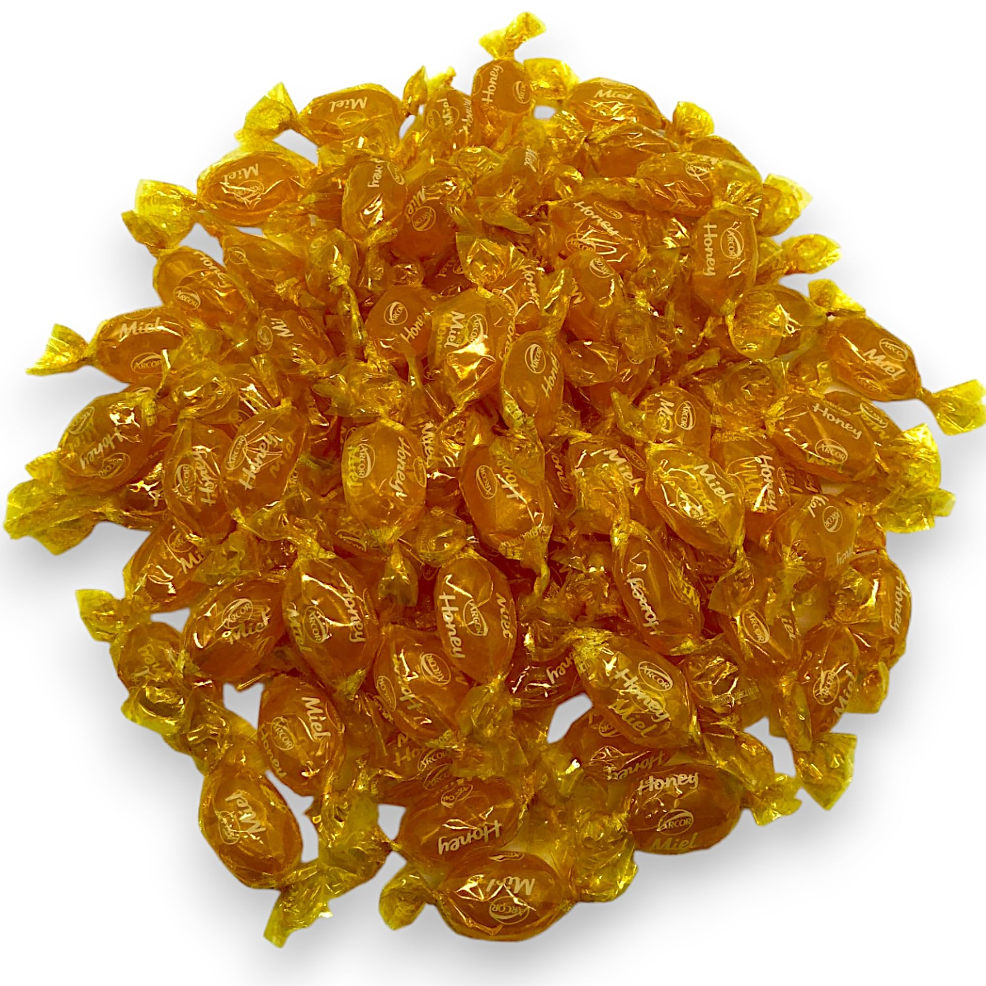 Honey Filled Hard Candy-1.5 lbs Deliciously and Sweet Filled With Real Honey Hard Candies-Individually Wrapped Old Fashioned Candy(24 oz)