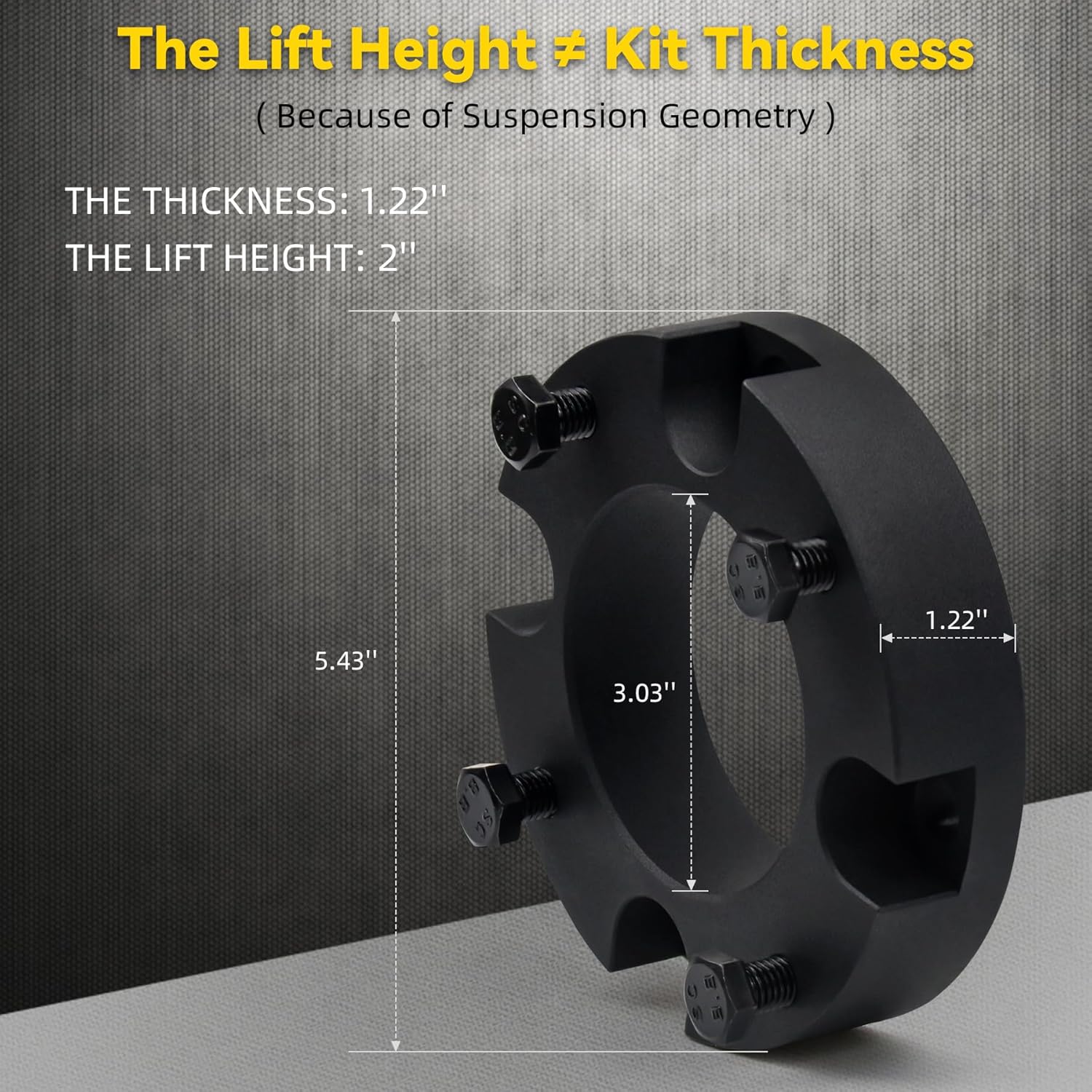 New 2" Front Leveling Lift Kit Compatible With 07-21 Tundra 08-22 Sequoia 2WD/4WD, 2 Inch Forged Aluminum Strut Spacer Suspension Lifting Kit w/Bolts Installation Hardware 2pcs Pair