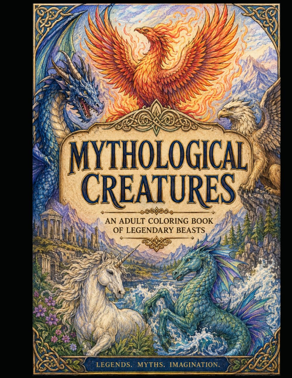 Mythological Creatures Coloring Book