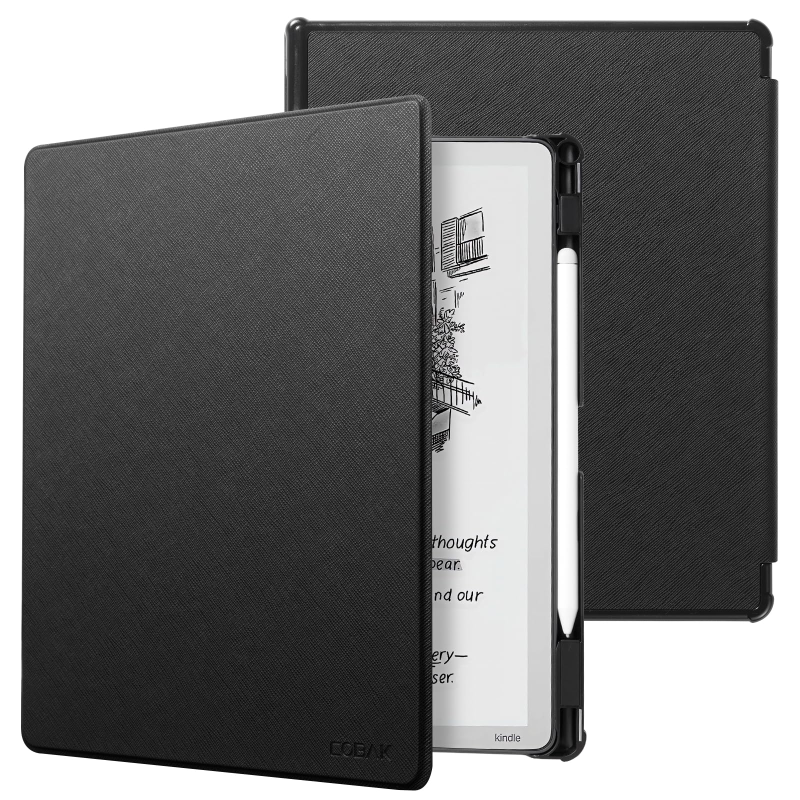 CoBak Case for 11" Kindle Scribe 3rd Generation 2025, Kindle Scribe Colorsoft - All New PU Leather Cover with Auto Sleep Wake, Pen Holder for Scribe 11" 2025 Released