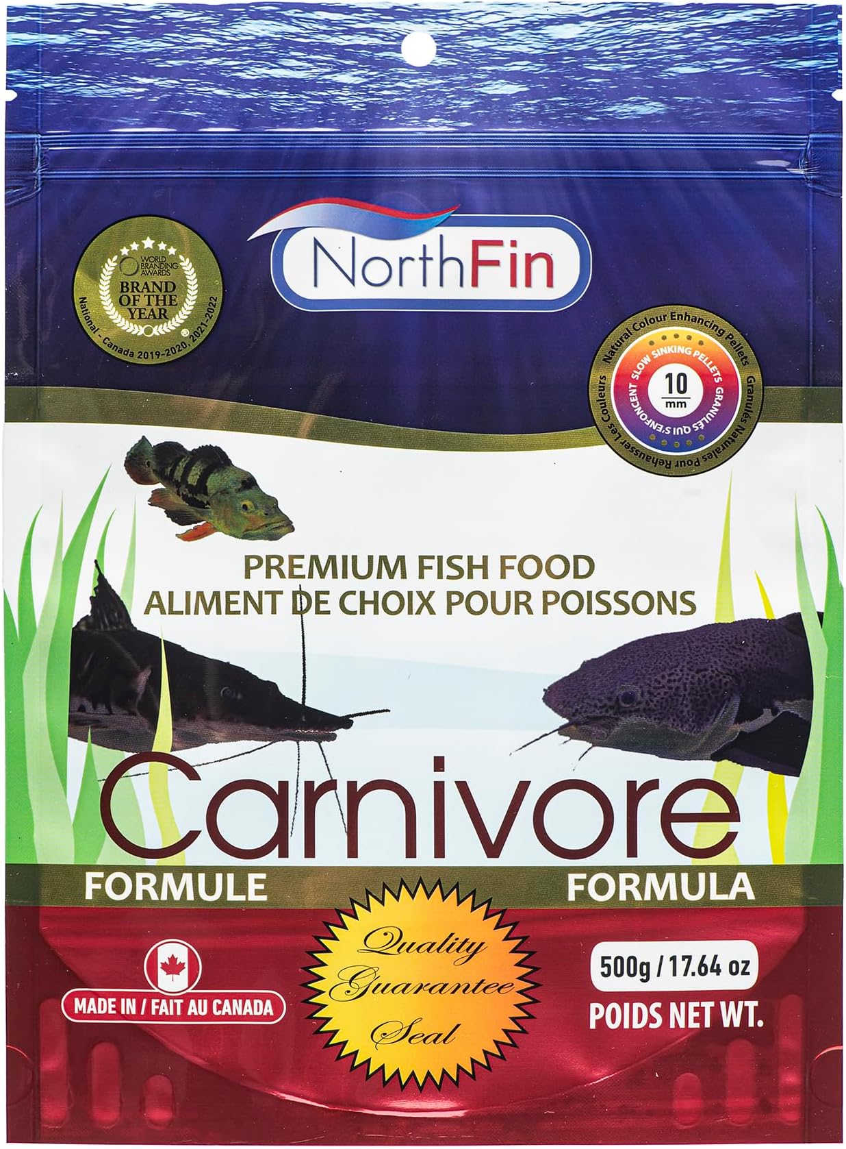 Food Carnivore Formula 10mm Pellet 500 Gram Package