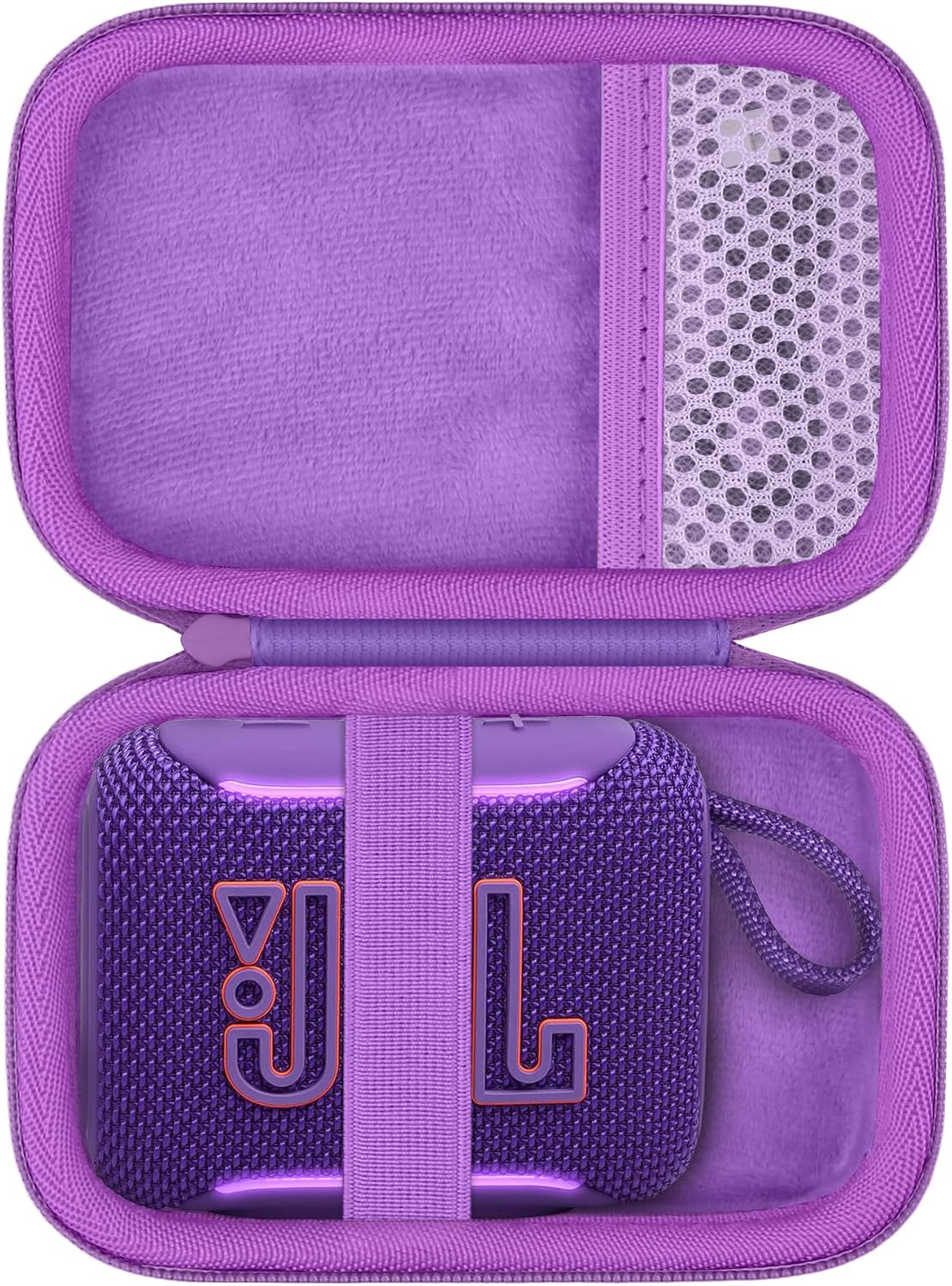 for JBL Go 5 Go 4 Go 3 Ultra Portable Waterproof Bluetooth Speaker Hard Case, Protective Carrying Case, Travel Storage Bag (Purple)