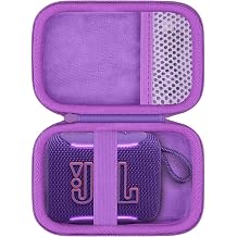 for JBL Go 5 Go 4 Go 3 Ultra Portable Waterproof Bluetooth Speaker Hard Case, Protective Carrying Case, Travel Storage Bag Purple