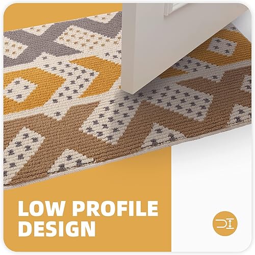 Miniatura 3 de Color G - Tapete para interiores tapete para puerta delantera 35 x 59 pulgadas impermeable antideslizante lavable absorbe rápidamente la humedad y