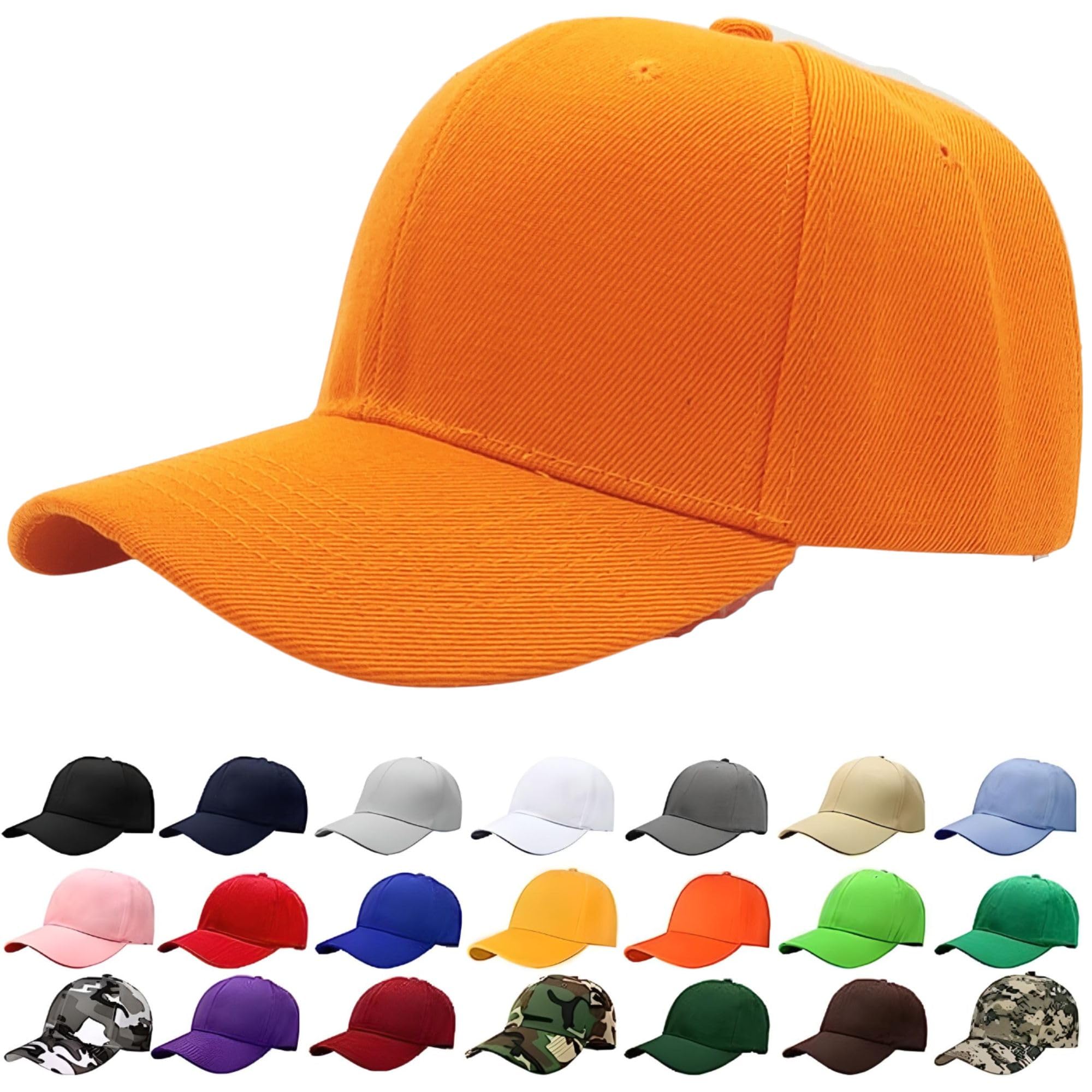 Baseball Dad Cap Adjustable Size Wrinkle free polyster hat for Running Workouts and Outdoor Activities baseball cap for men women