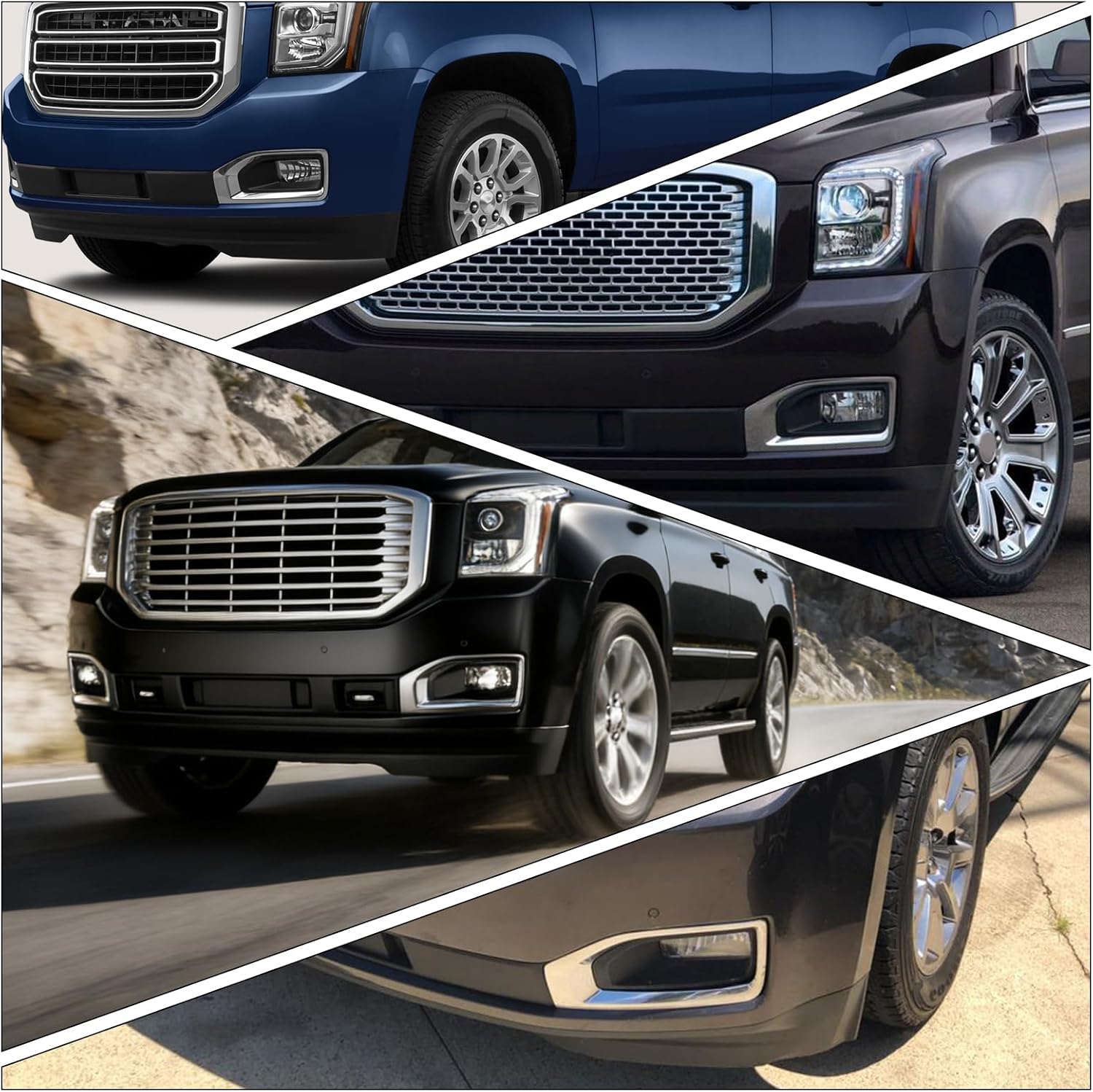Fog Light Cover Front Bumper Fog Lamp Bezel, Front LH Side Fog Light Trim Cover, 22936426, GM1038187,Compatible with GMC Yukon XL Denali SLE SLT 2019-2020 - Left Driver Side