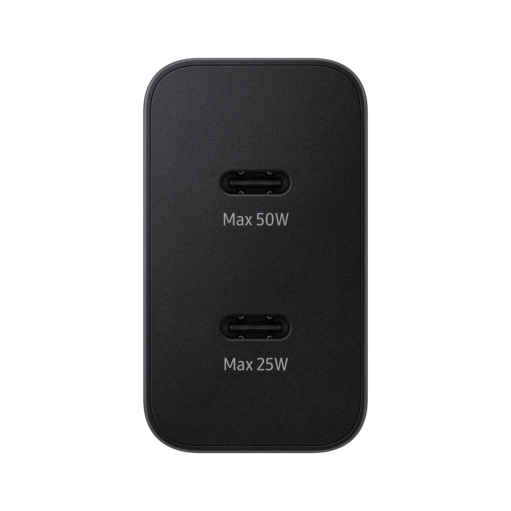 Samsung EP-T5020 Caricabatterie originale 50W Super Fast Charging, 2 porte USB Type-C, (con cavo), Nero