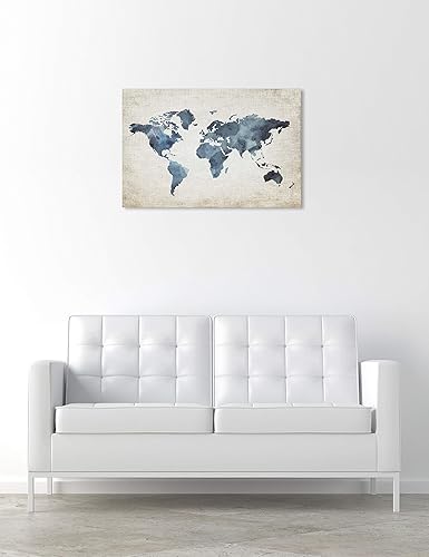Miniatura 3 de Oliver Gal 'Mapamundi New Worlds v2' The Maps Wall Art Decor Collection - Lienzo decorativo contemporáneo prémium