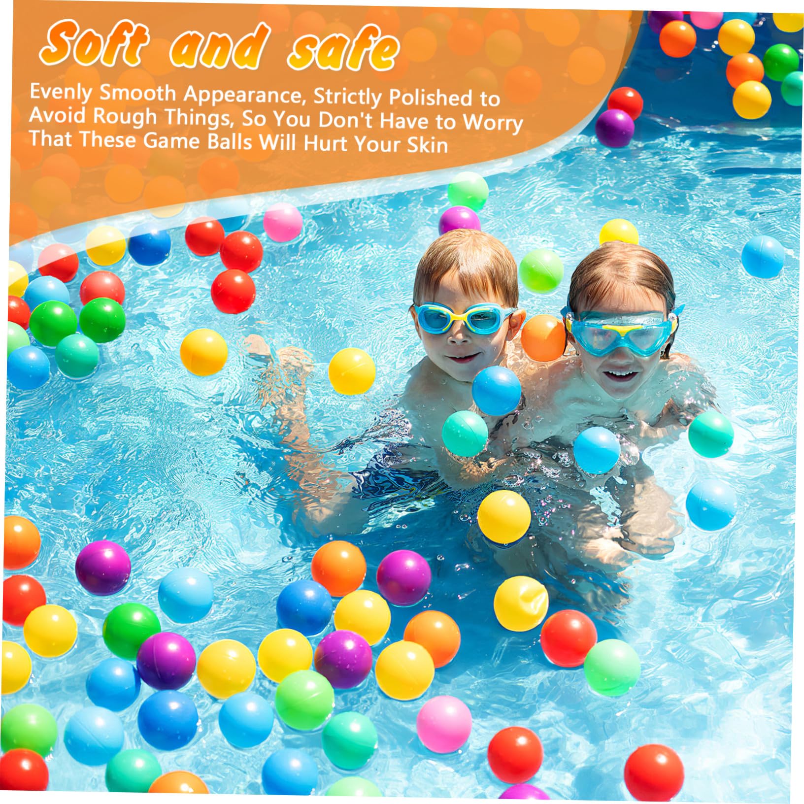BESPORTBLE 100 Bolas Redondas de Plástico para Piscina de Bolas Oceánicas, Juguetes Funcionales para Niños en Fiestas y Juegos de Piscina Color Aleatorio