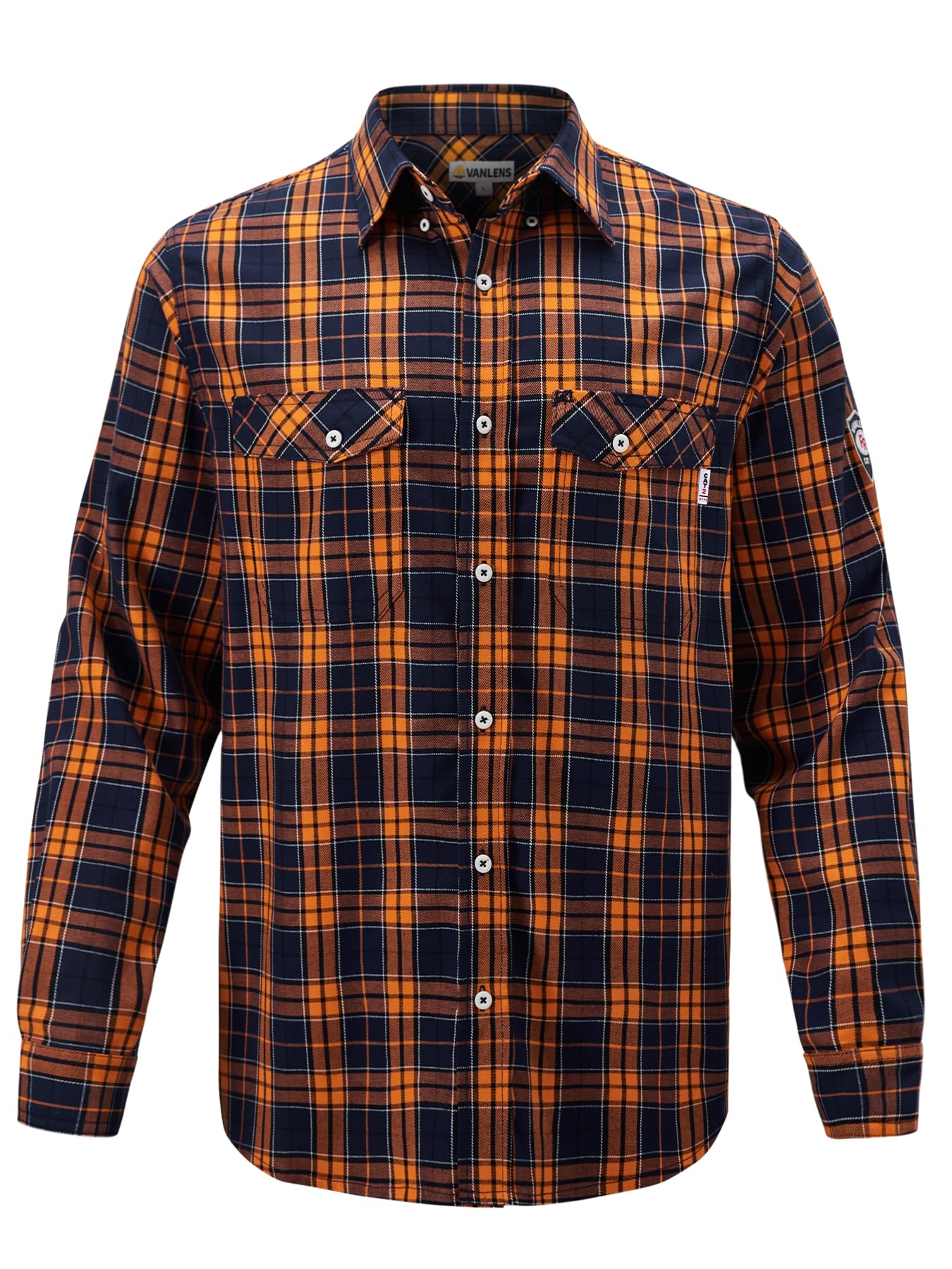 VANLENS FR Shirts for Men 6.5OZ Light Weight Welding Shirt Men Flame Resistant Shirts CAT2/NFPA2112