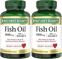 Vista 7 de Aceite de pescado de Nature’s Bounty, apoya la salud cardíaca, 1000 mg, cápsulas blandas de liberación rápida, 145