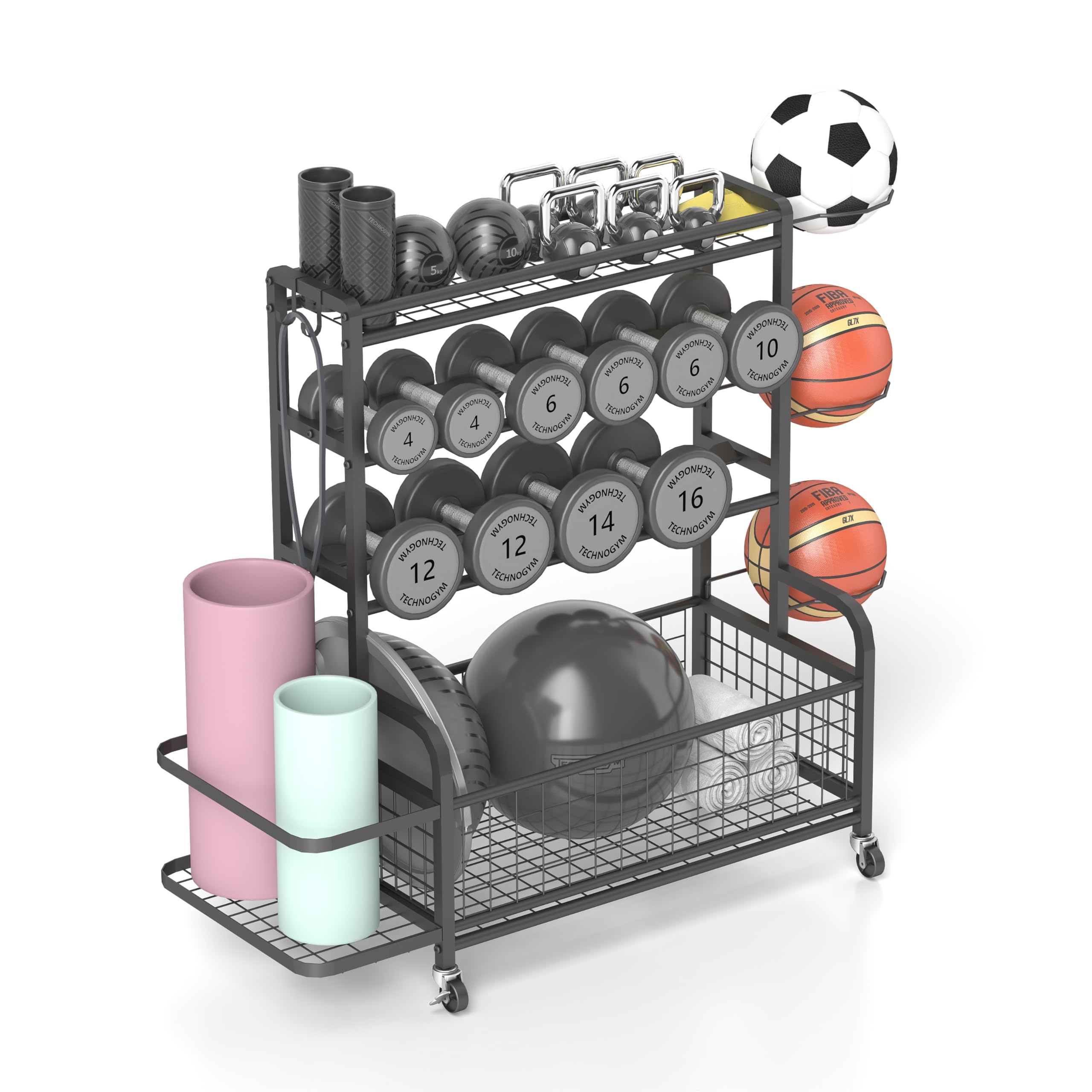 Snapklik.com : JOIN IRON Home Gym Storage Rack For Dumbbells, Yoga Mats ...