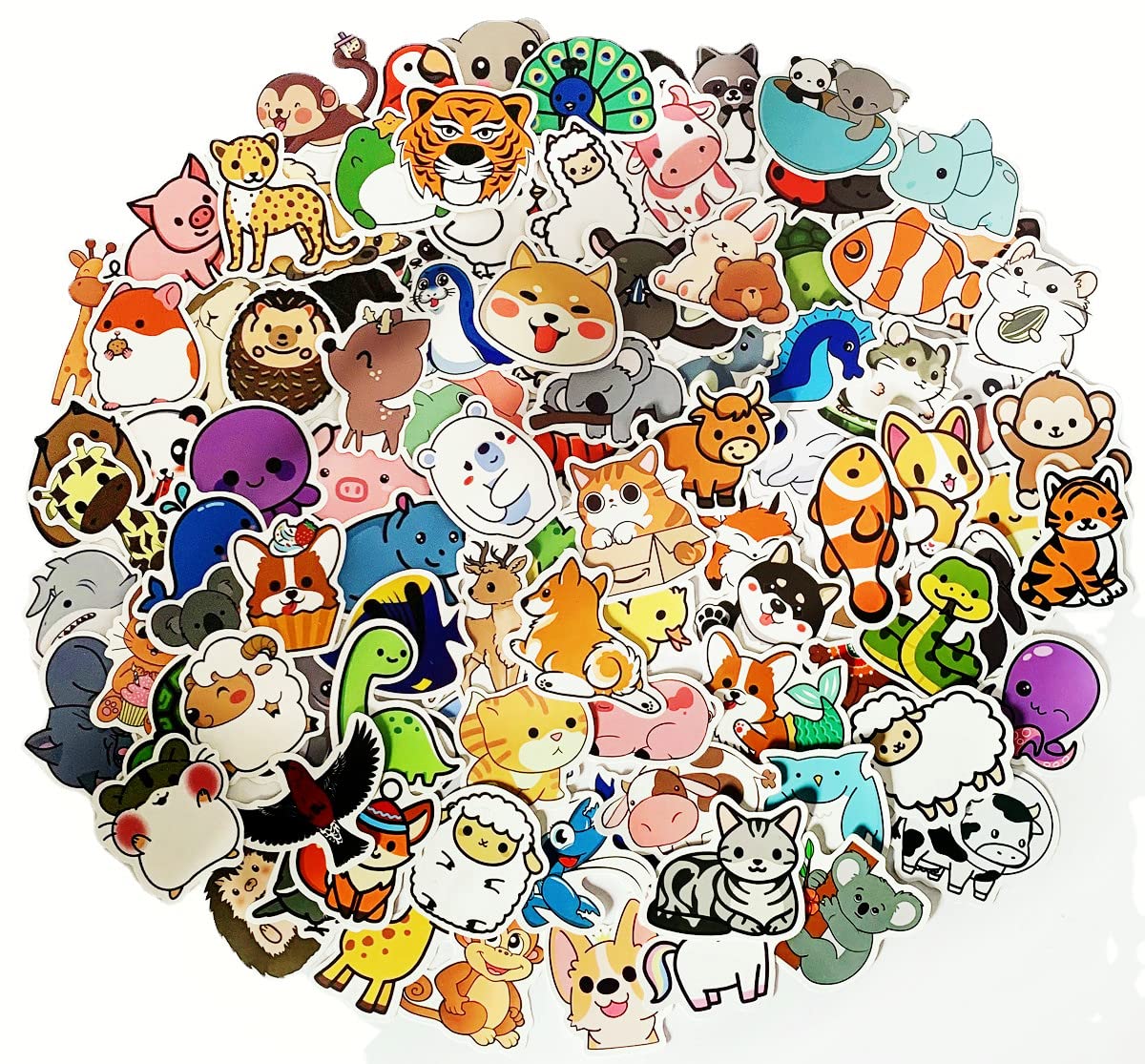 100pcs Mixed Animal Stickers