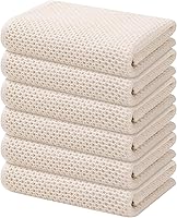 Vista 95 de Kitinjoy - Paños de cocina de 100 % algodón, tela de tejido gofrado, paño de limpieza ultrasuave, absorbente y de secado rápido.