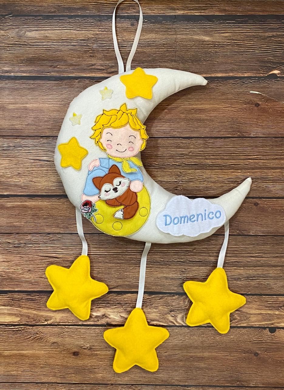 Fiocco Nascita Piccolo Principe con nome personalizzato - Fiocco Nascita bimba bimbo - Coccarda Nascita luna a tema piccolo principe - Fiocco nascita originale - Made in Italy - Handmade - Pri Frog