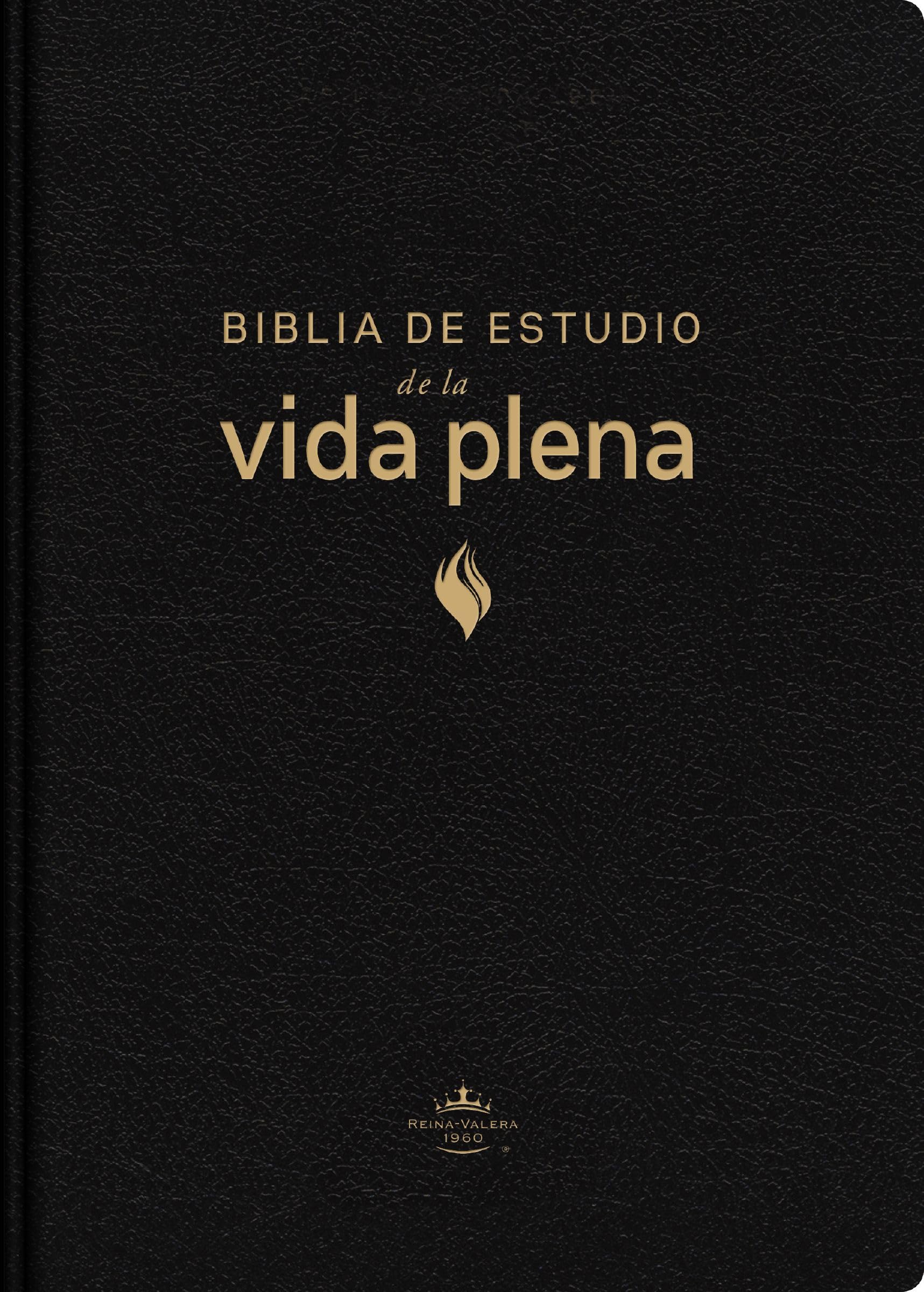 Biblia de estudio de la vida plena/ Full Life Study Bible: RVR60, Edición clásica, Piel fabricada, Negro, con Índice, Palabras de Jesús en rojo, ... Words of Jesus in Red, Comfort Print