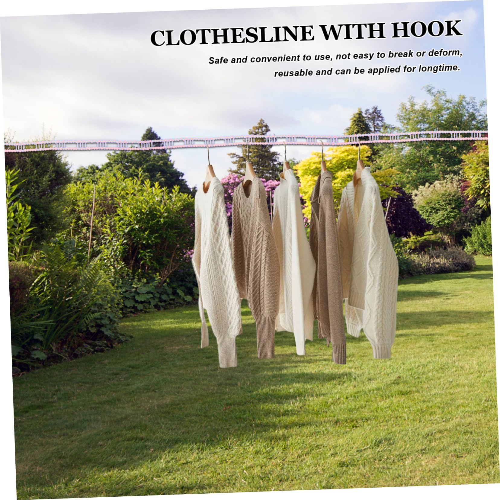 VALICLUD 3Pcs Windproof Laundry Line Thick Portable Clothesline for Outdoor Use for Camping and Travel Easy Drying for All Your Garments