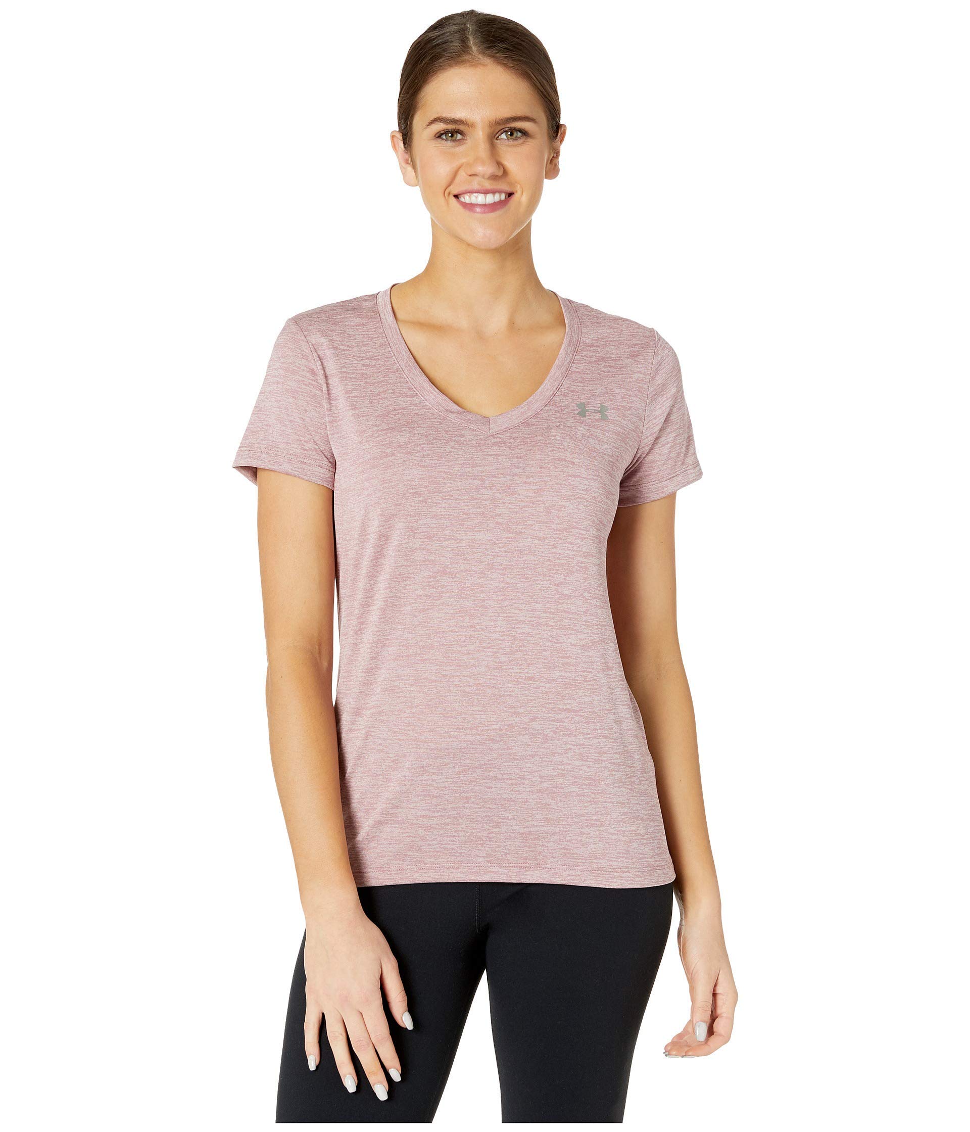 Under Armour Womens Tech V-Neck Twist Short-Sleeve T-Shirt