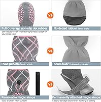 Vista 15 de BEAUTYZOO 6 calcetines para perros para evitar lamer las patas, zapatos antideslizantes para suelos de madera dura en pavimentos calientes, botas