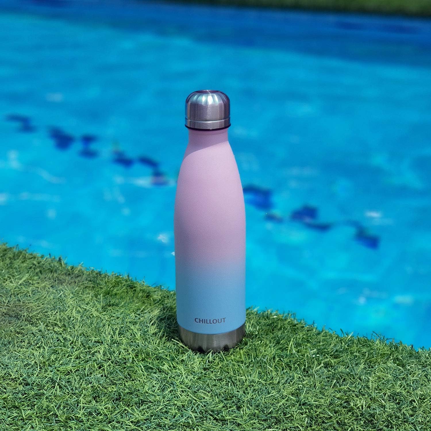 CHILLOUT LIFE Stainless Steel Water Bottle: 17 oz Double Wall Insulated Cola Bottle Shape for Cold and Warm Drinks, BPA Free Metal Sports Bottle - Image 4