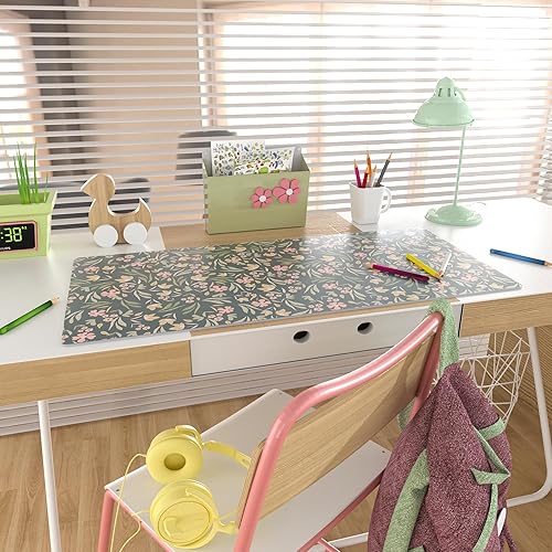 Vista 153 de Colorful Star Alfombrilla grande para mouse, botánica abstracta impermeable, alfombrilla de mouse para juegos de computadora, alfombrilla de mouse