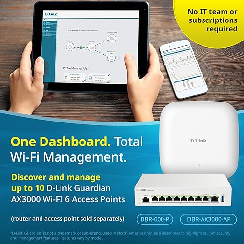Miniatura 10 de D-Link Enrutador VPN PoE empresarial, WAN 1x2.5 GE, 8x2.5 GE PoE+ LAN (1x WANLAN) (DBR-600-P)
