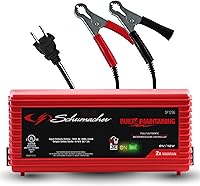 Schumacher SP1296 2A 6V/12V Battery Charger Maintainer Desulfator - 3-in-1 for Cars, Motorcycles, ATVs, Boats