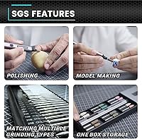 Vista 6 de AM ARROWMAX Lápiz de grabado inteligente, motor HollowCup, 42 bits con estuche de aluminio, OLED, carga magnética, mini herramienta de grabado