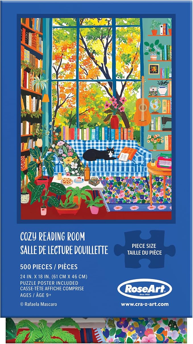 Puzzle RoseArt Cozy Reading Room 500 Piezas Horizontal miniatura 5