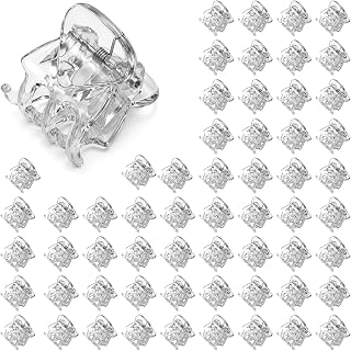 JJUNW 60pcs Mini Hair Clips, Small Hair Clips, 1.5cm Small Hair Jewelry Hair Clips Plastic Hair Clip Hair Styling Accessories for Women and Girl (Transparent)