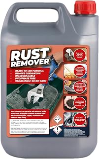 5 Litre Rust Remover Solution/Spray/Liquid | Removes Rust Back To Bare Metal | Water Soluble Not Phosphoric Acid (5 Litre)