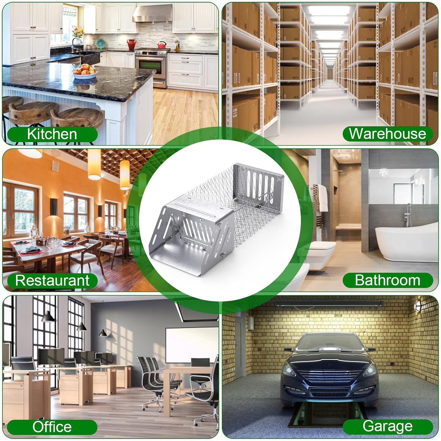 Humane Rat Trap, Automatic Continuous Rat Traps Cage for Indoor and Outdoor, Mouse Traps Humane Catch and Release Live Animal Trap for Moles, Rodents and Other Small Animals