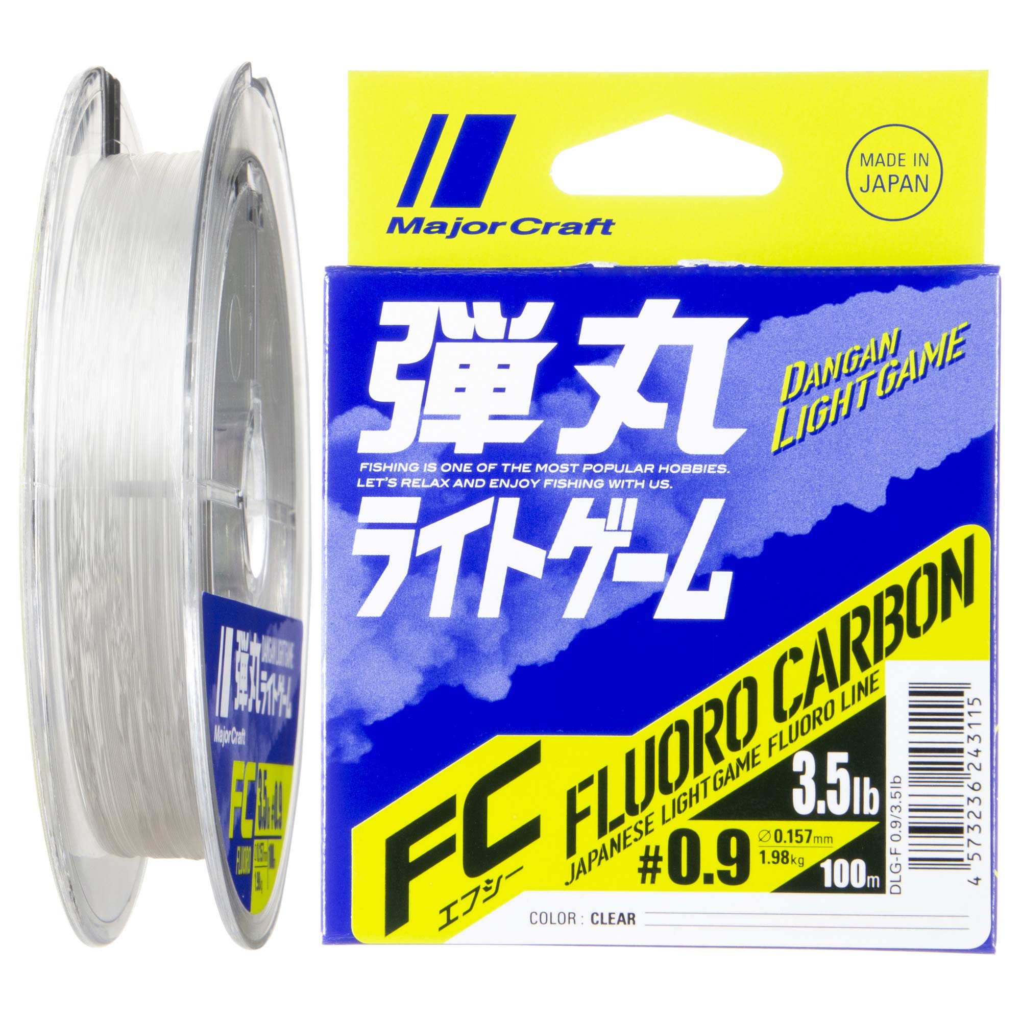 Major Craft Dangan Light Game Fluoro Carbon Misina DLG-F-0.9/0.157mm/3.5lb/1.98kg/100mt