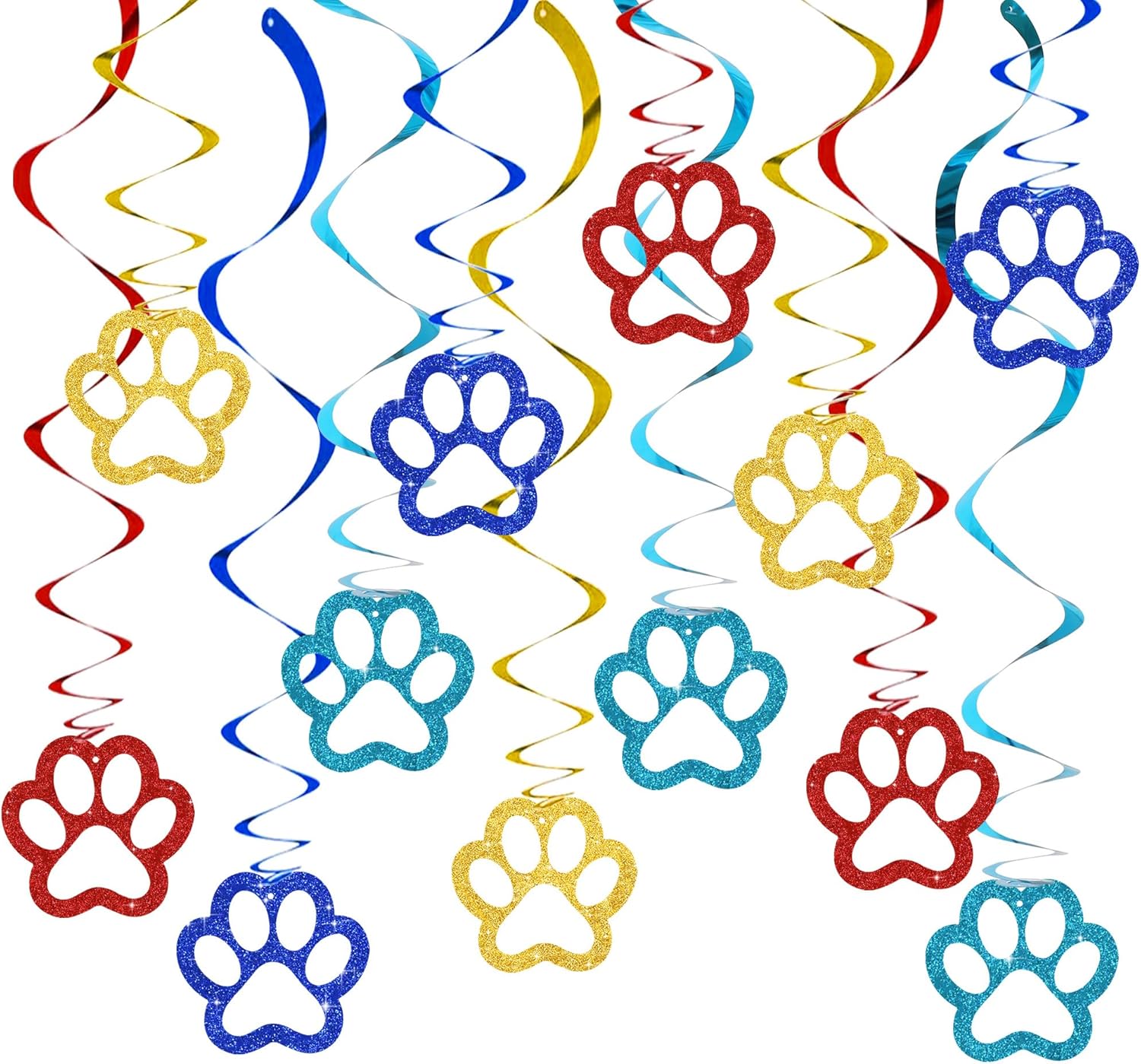 Cute streamers for dog birthday party