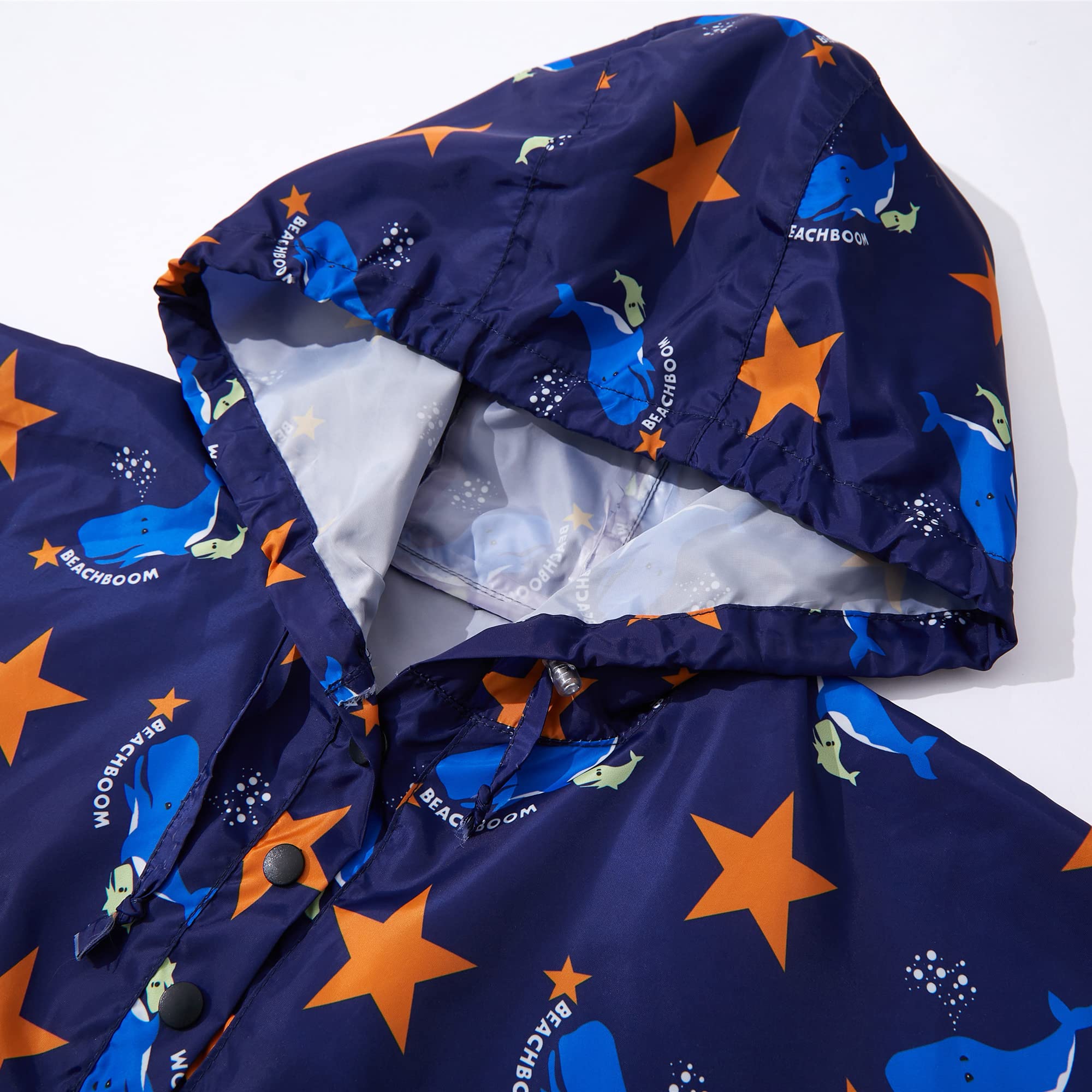 QIKADO Poncho Antipioggia Bambino, Poncho Pioggia Bambina con Cappuccio e Bottoni Portatile