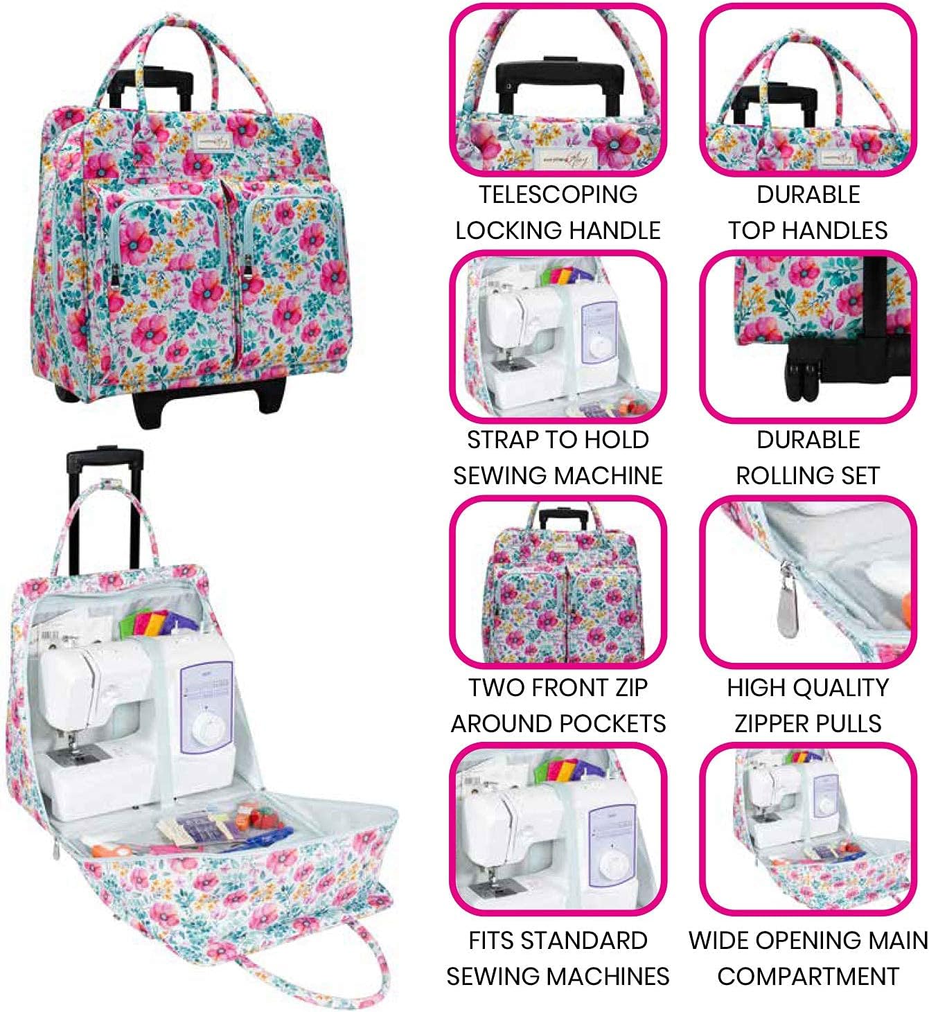 rolling sewing machine tote hobby lobby