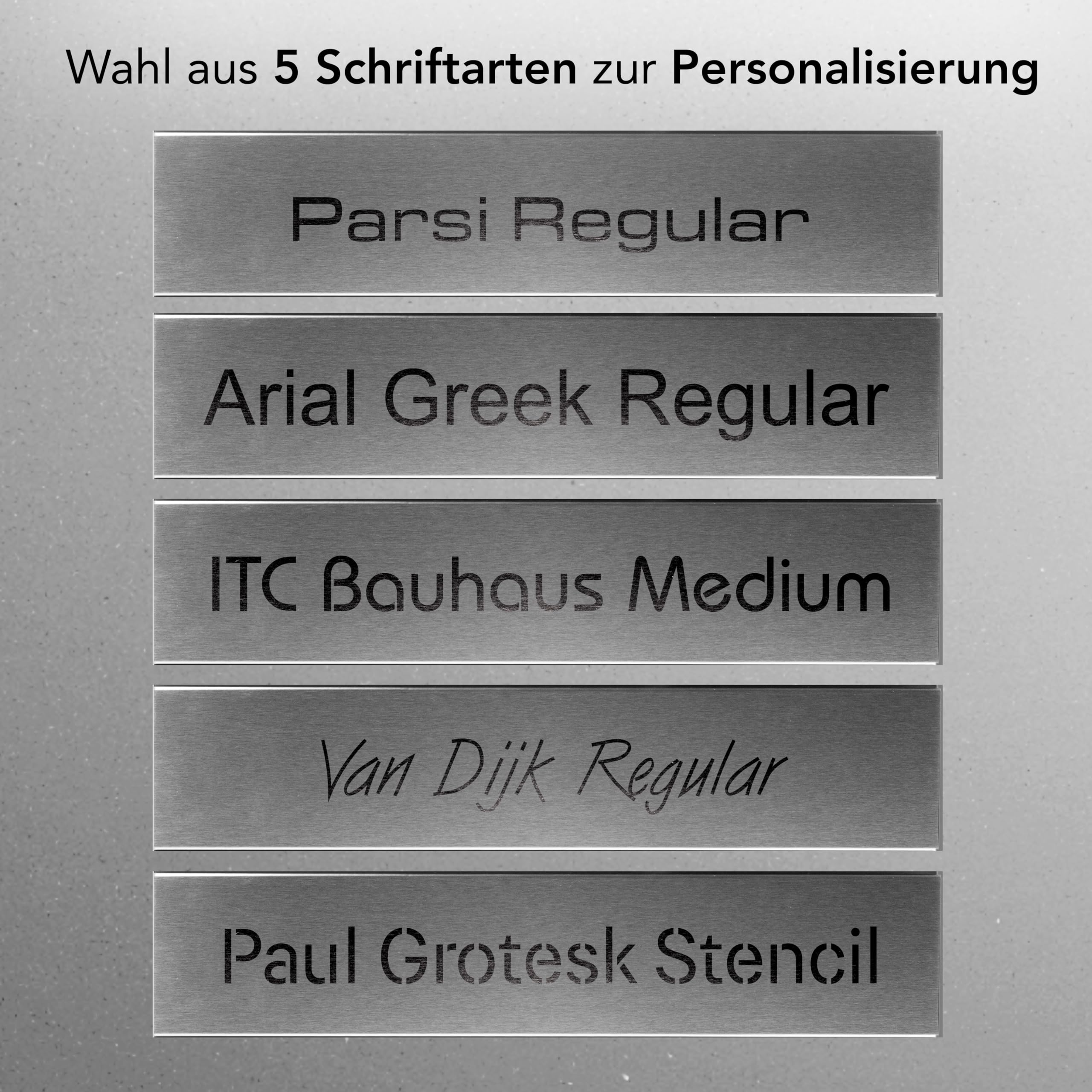 Moderner Briefkasten Personalisierbar Stockholm Anthrazit RAL7016 - mit Zeitungsfach - Wandbriefkasten mit Edelstahl Namensschild und Hausnummer Gravur (Mit Gravur)