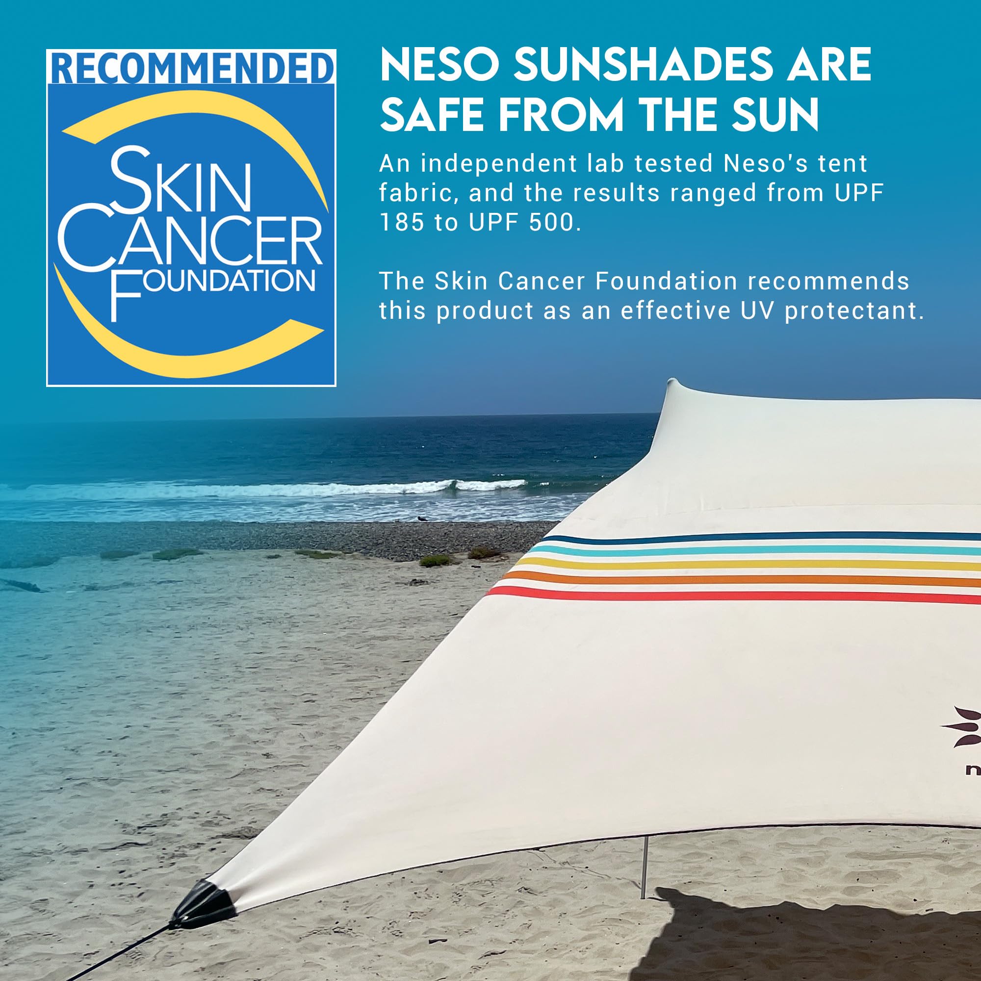 Tienda Neso Tents Gigante Beach, 2,5 m (8 pies) de Altura, 3,4 m (11 pies) x 3,4 m (11 pies), Esquinas reforzadas y un Bolsillo más frío