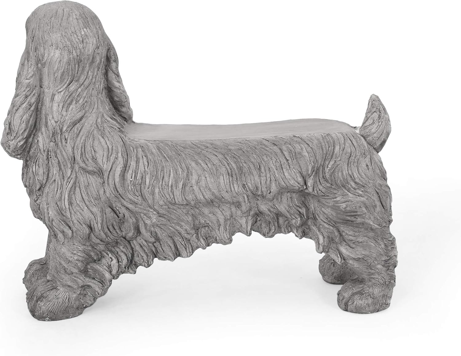 Carlysle Cocker Spaniel Dog Bench, Gray