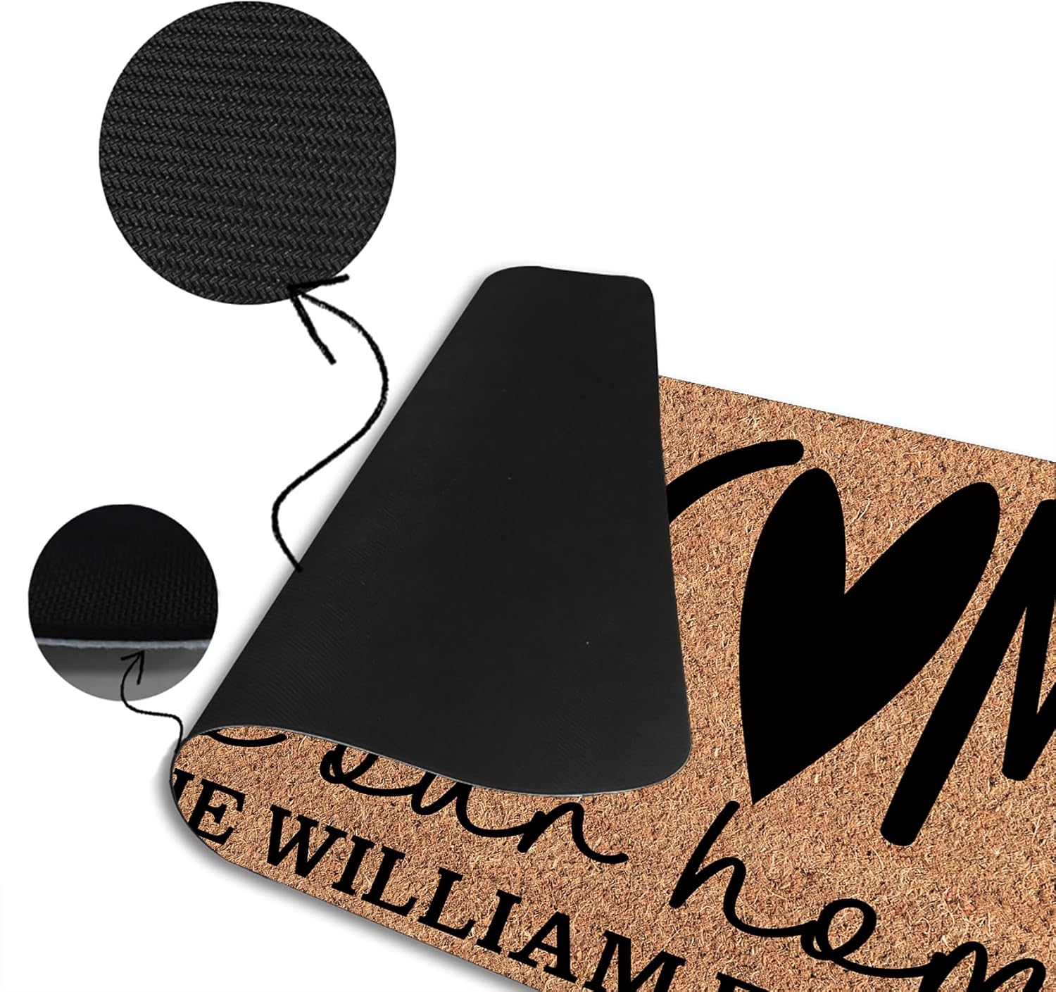 Funny Door Mats - Custom Welcome to Our Home Front Doormat Personalized Entrance Floor Mat Indoor Outdoor Non Slip Decorative Welcome Rugs for Patio, High Traffic Areas
