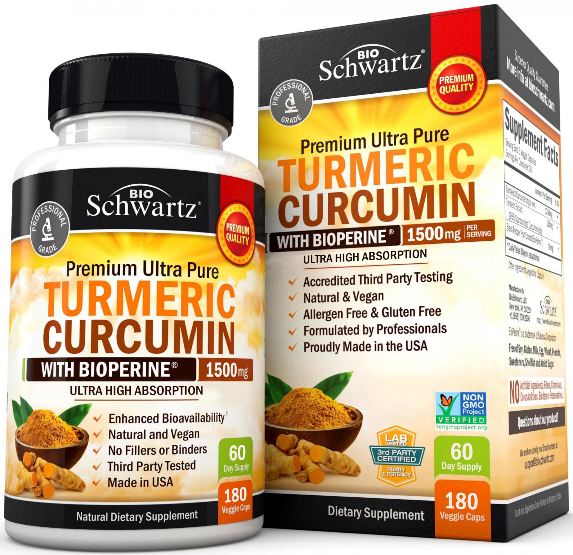 BioSchwartz Turmeric Curcumin with Black Pepper Extract