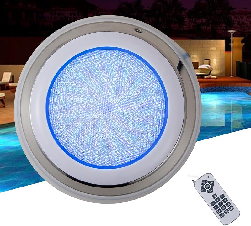 Luces subacuáticas para pileta Luz LED para pileta enterrada | Luz de estanque montada en la pared con cambio de Color de 11,81 pulgadas, luz de pileta LED RGB sumergible de 36W 12V con control remoto IP68 a prueba de agua